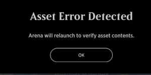 MTG Arena Asset Error Detected Issue