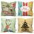 Indigifts Christmas Decorations for House Christmas Themed Decor Multi Set of 4 Pillow Cushion Cover 16×16 inches