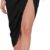 WDIRARA Women’s Split Thigh Front Satin High Waist Ruched Zip Back Bodycon Midi Skirt