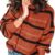 ZESICA Women’s 2023 Fall Long Sleeve Crew Neck Striped Color Block Casual Loose Knitted Pullover Sweater Tops